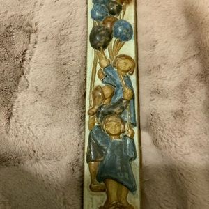 Scandinavian Denmark Signed Michael Andersen Marianne Starck Stone Wall Plaque